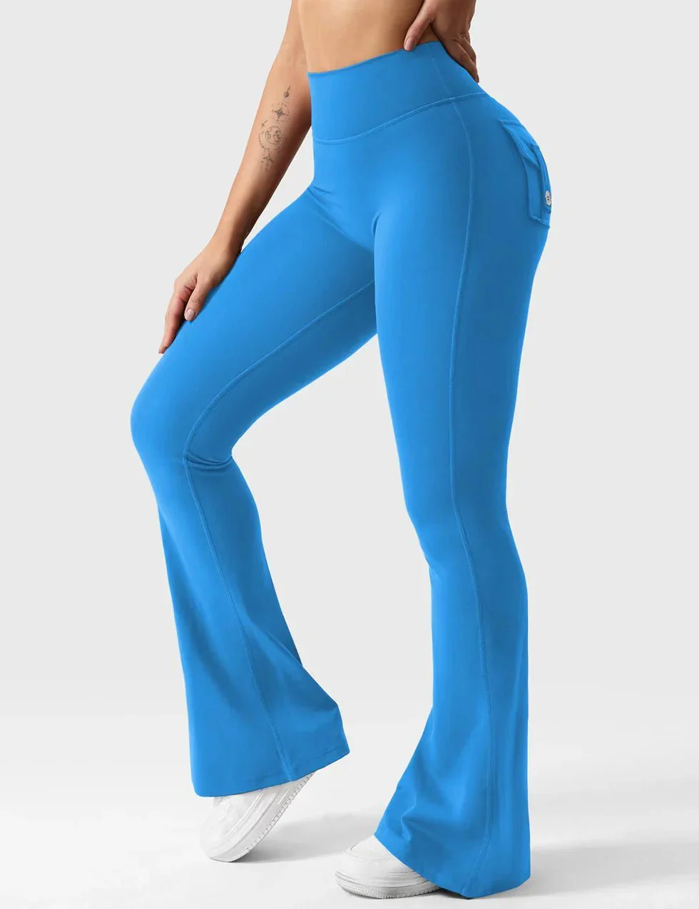 Cargo Flare Fitness Leggings - Image 20