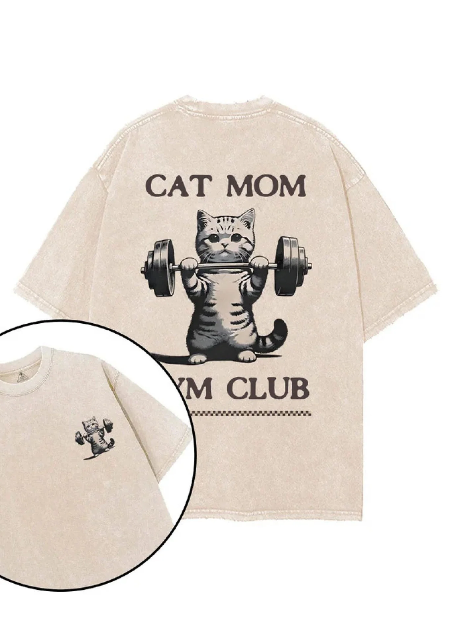 CAT MOM GYM CLUB T-SHIRT