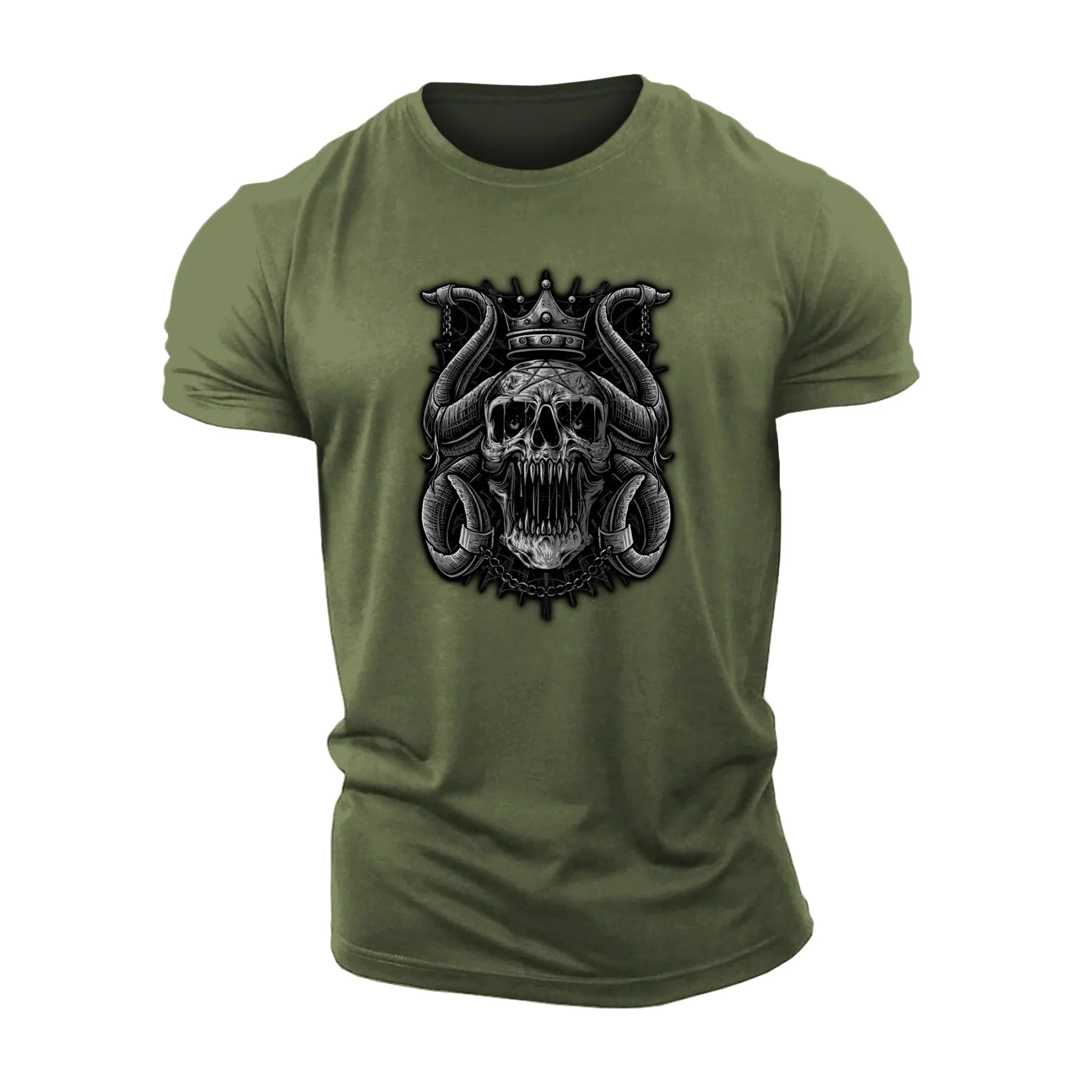 Chained Crown Skull T-shirt - Image 5