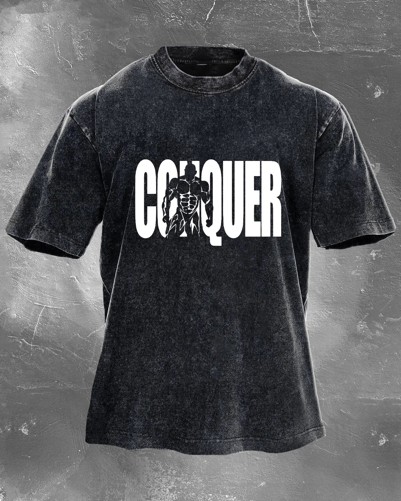 CONQUER MEN'S WASHED T-SHIRT
