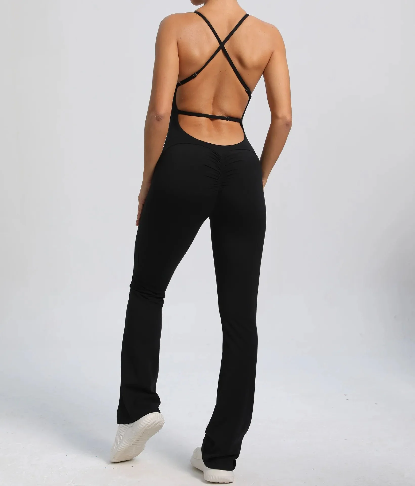 Cross V-back Scrunch Jumpsuit - Image 10