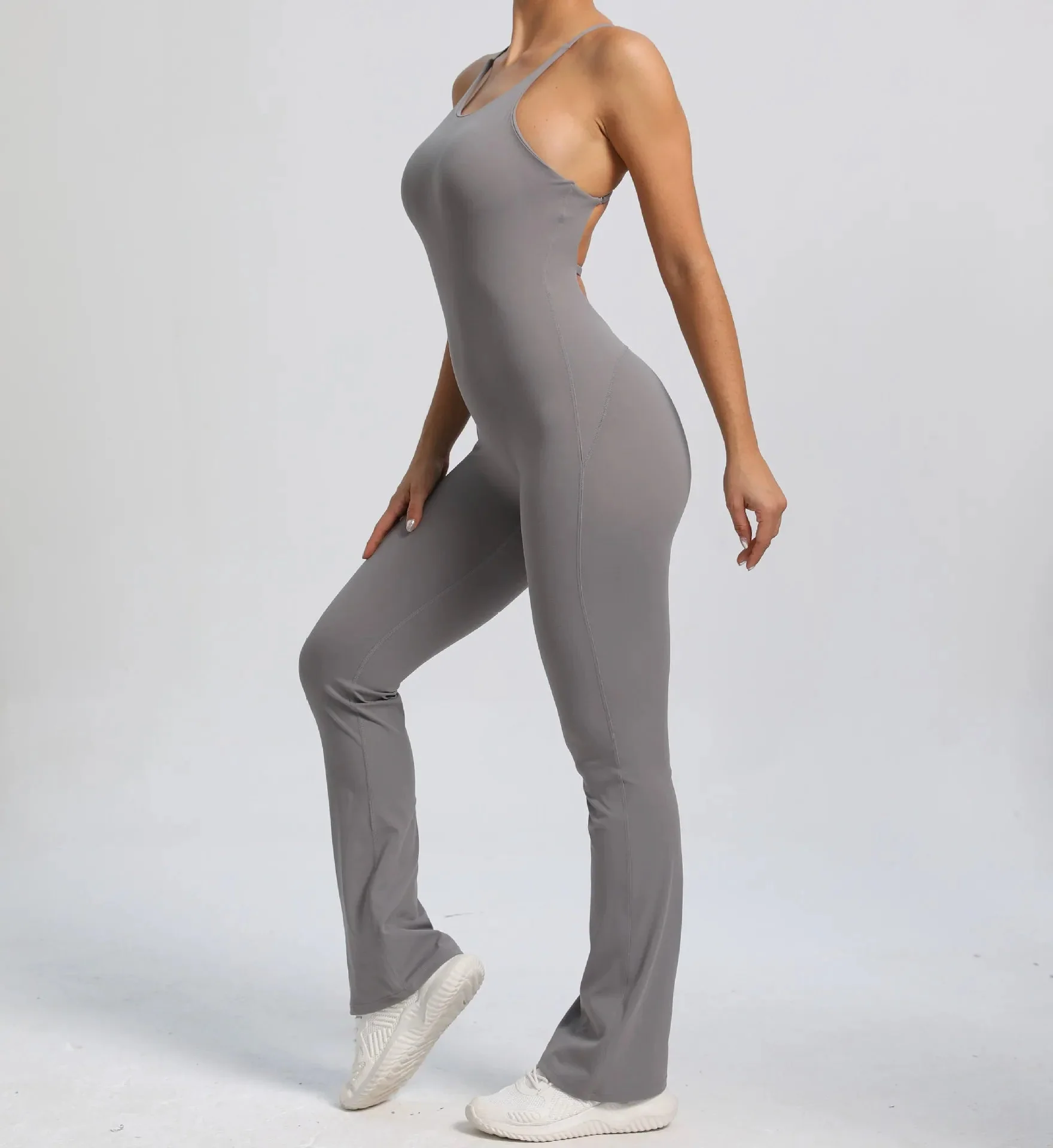 Cross V-back Scrunch Jumpsuit - Image 14