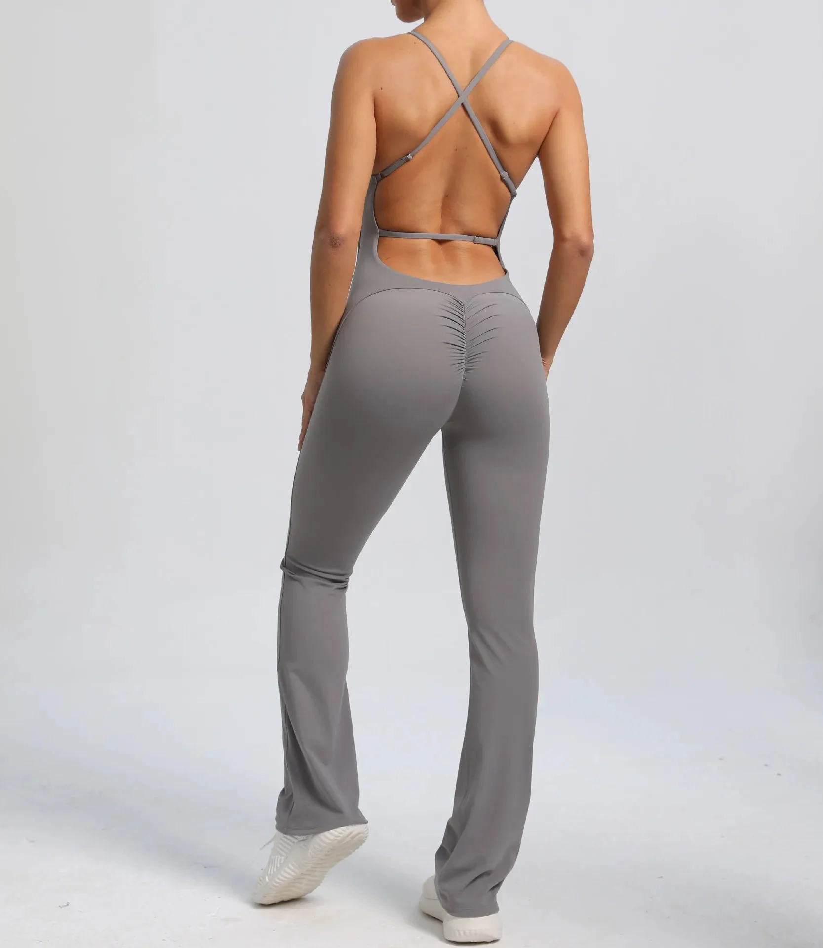 Cross V-back Scrunch Jumpsuit - Image 15