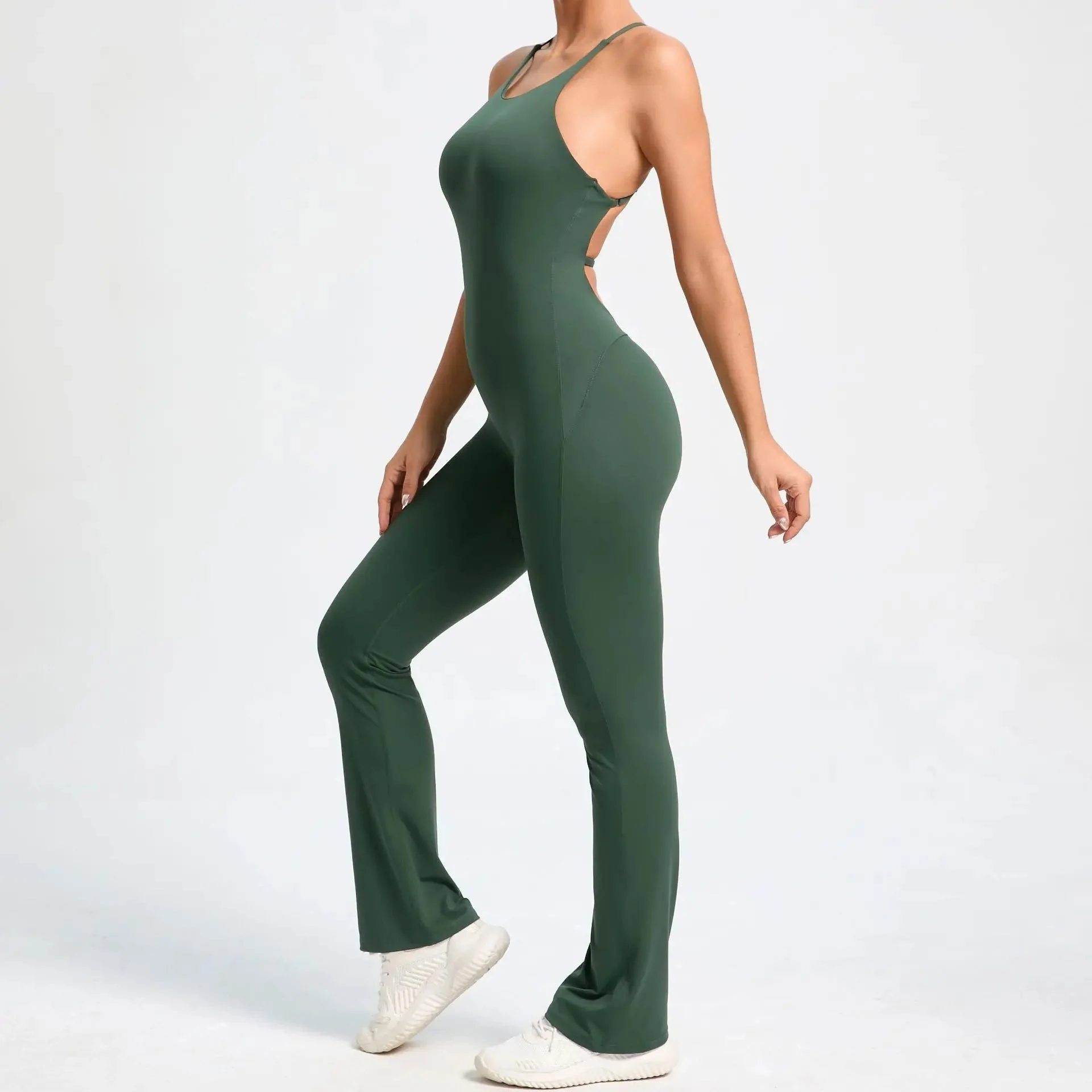 Cross V-back Scrunch Jumpsuit - Image 17