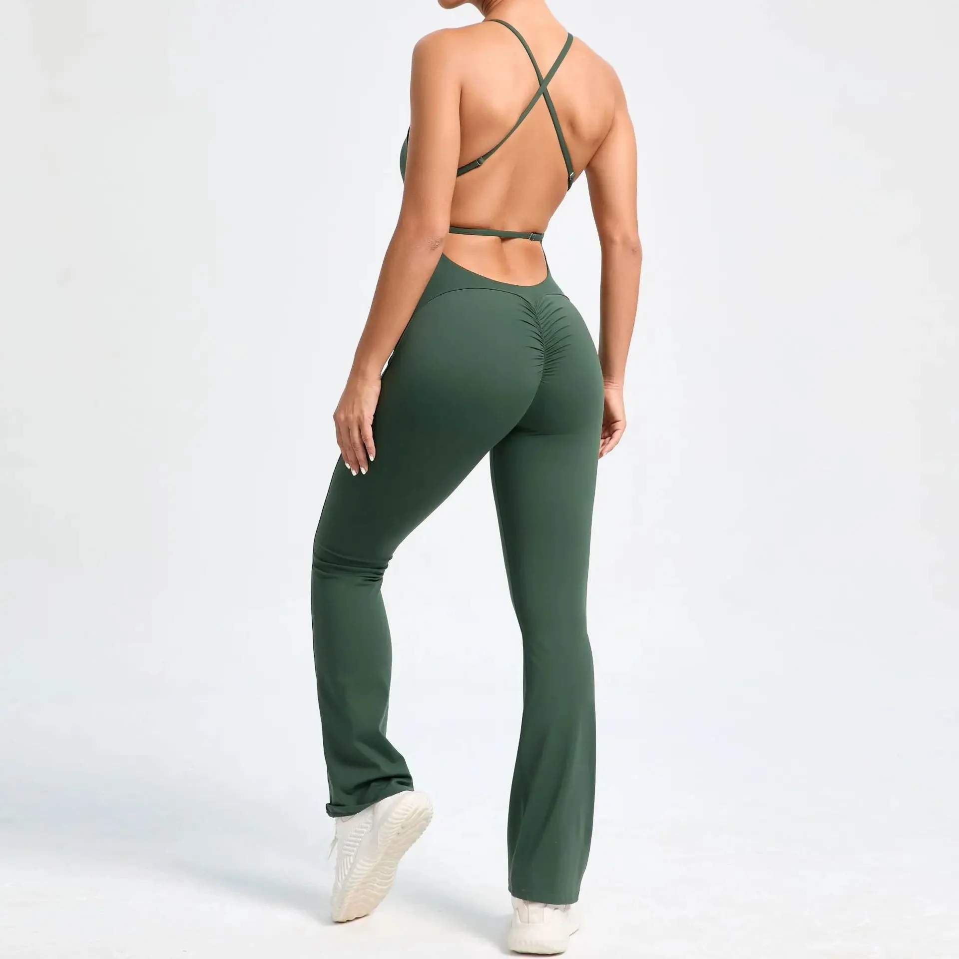 Cross V-back Scrunch Jumpsuit - Image 18