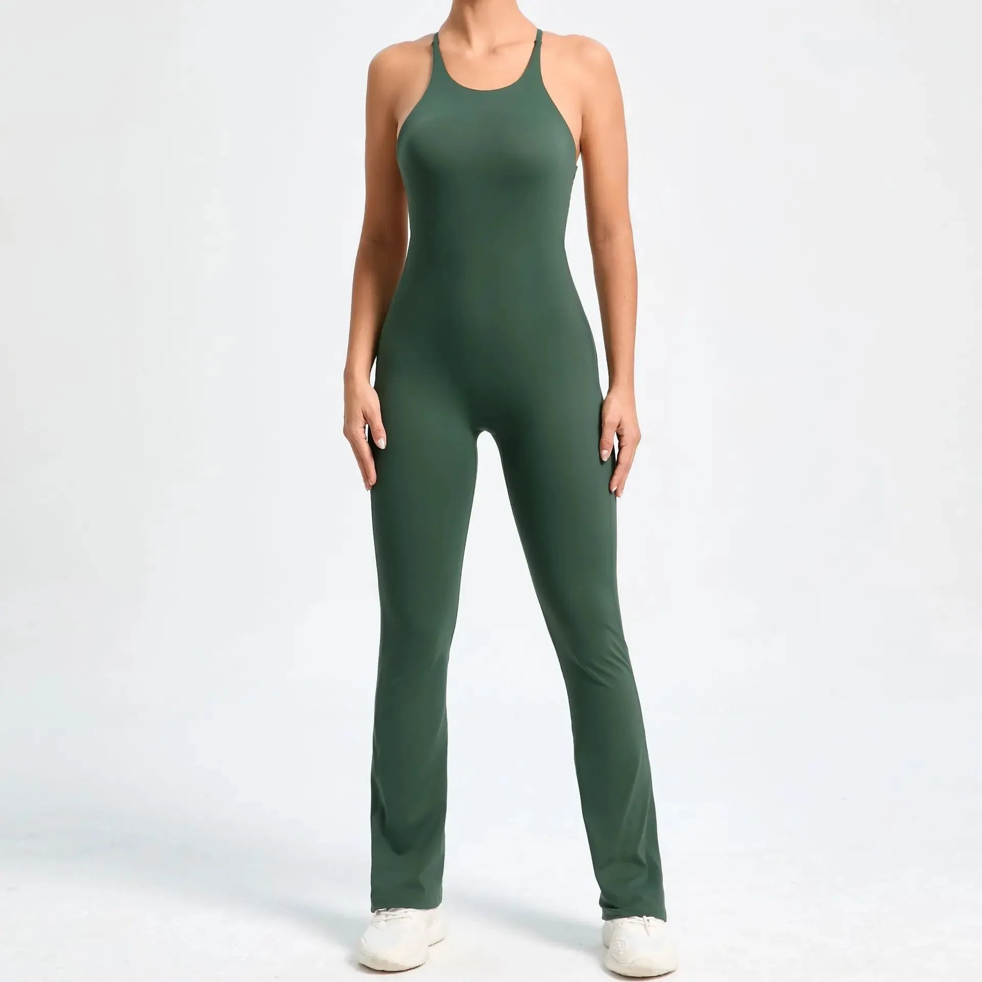 Cross V-back Scrunch Jumpsuit - Image 19
