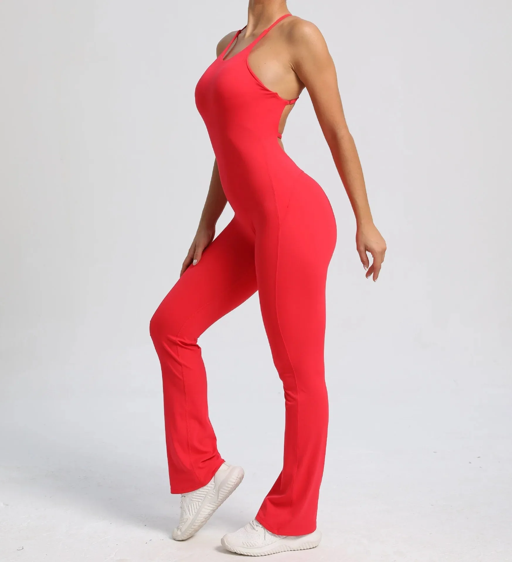 Cross V-back Scrunch Jumpsuit - Image 3