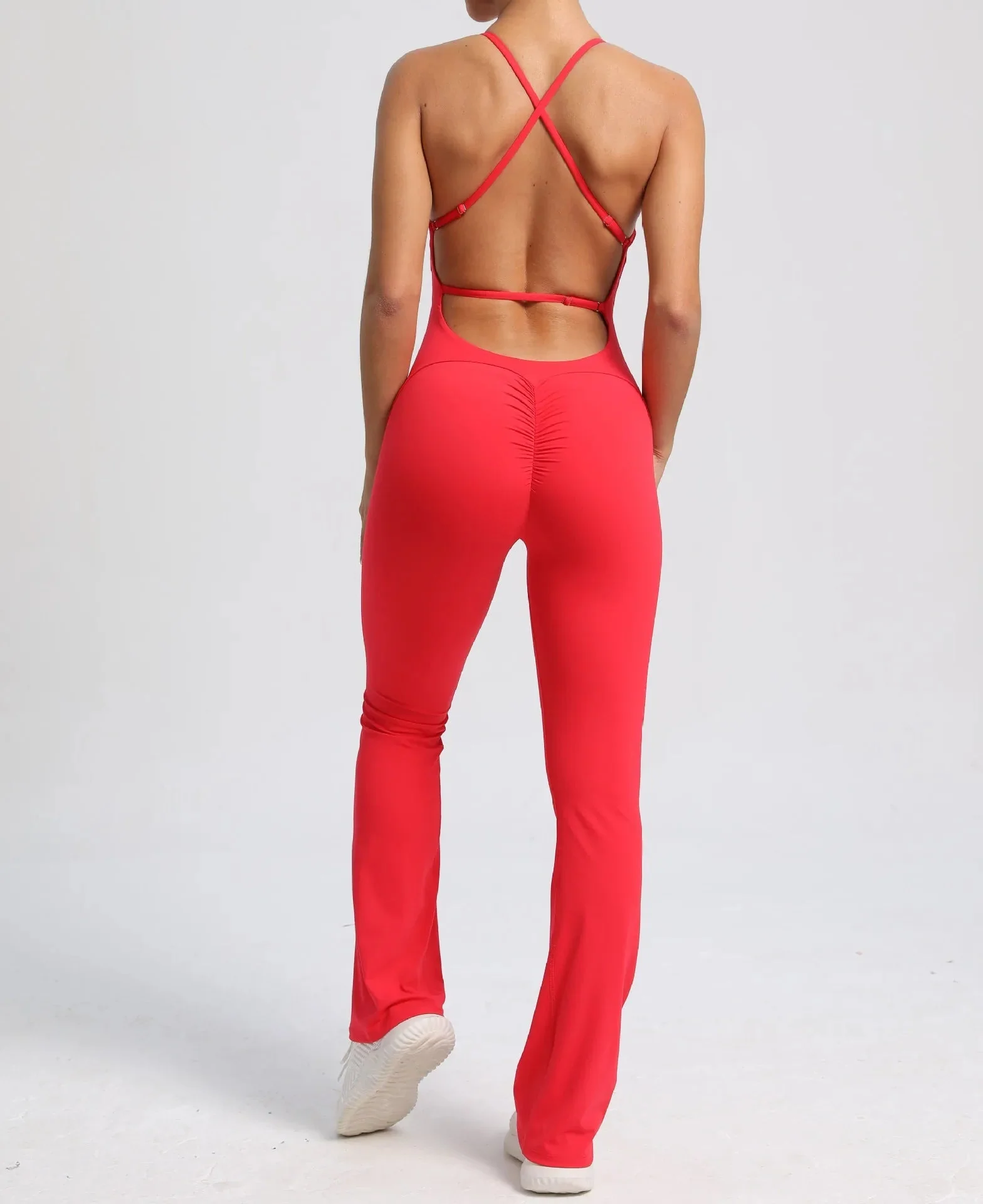 Cross V-back Scrunch Jumpsuit - Image 4