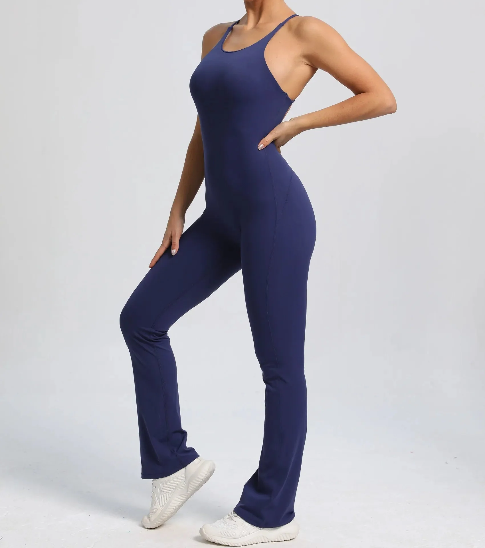 Cross V-back Scrunch Jumpsuit - Image 6