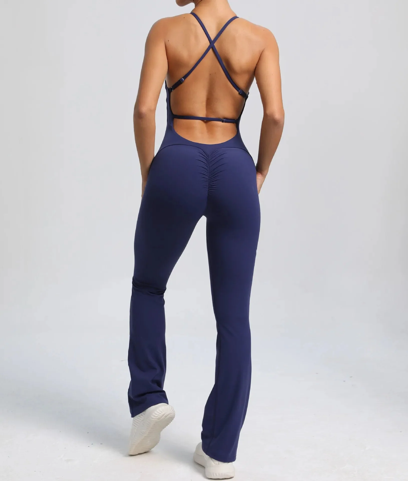 Cross V-back Scrunch Jumpsuit - Image 7