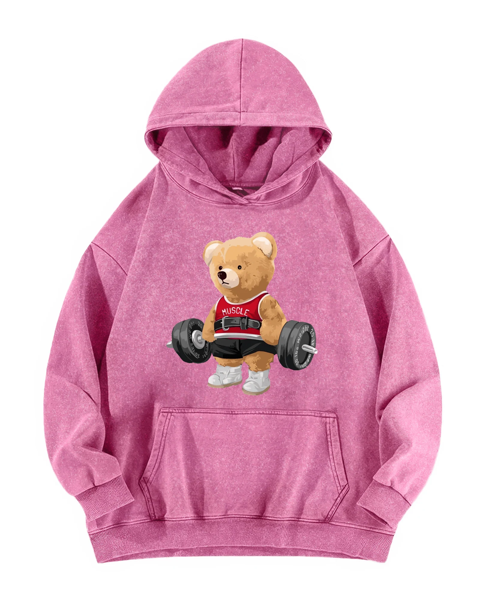 CUTE BEAR WASHED HOODIE - Image 6