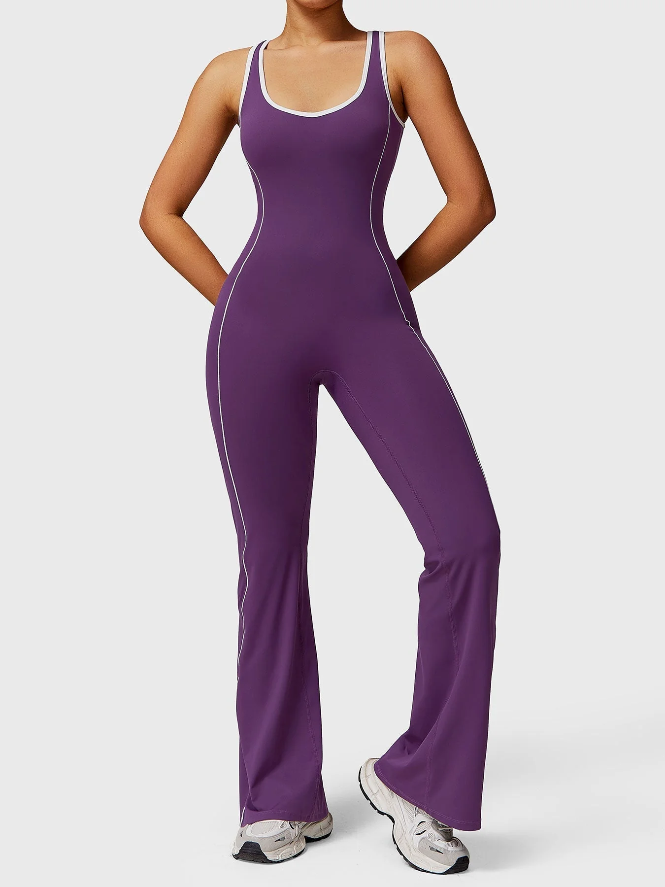 Ironfit Antonia Kontrast-Flare-Jumpsuit - Image 14