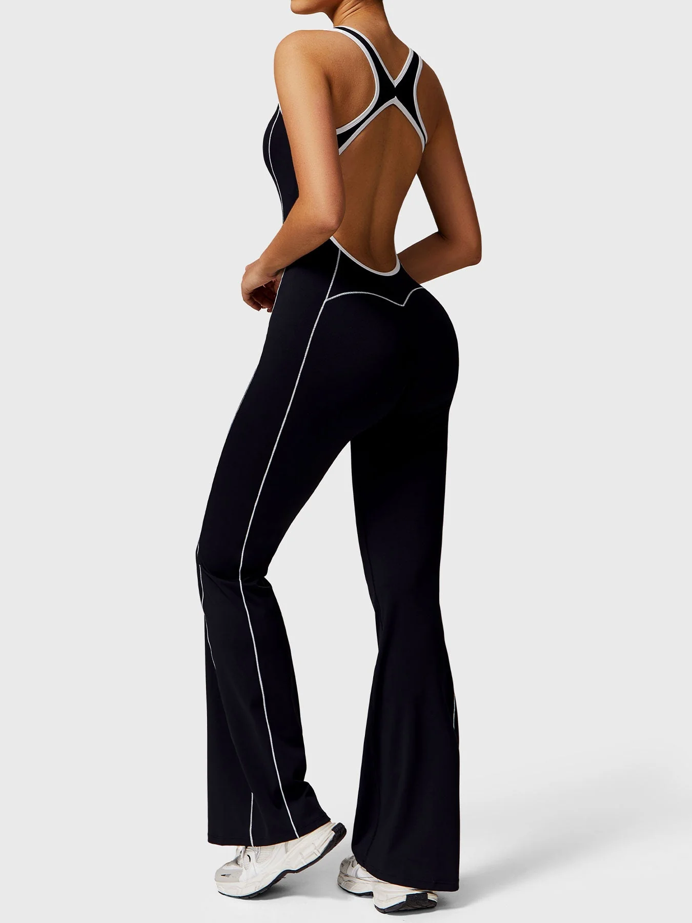 Ironfit Antonia Kontrast-Flare-Jumpsuit - Image 4