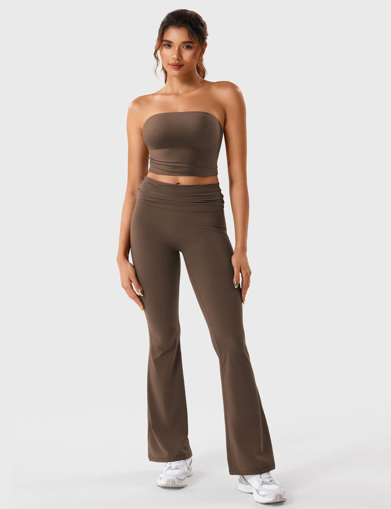 Ironfit Romola Fold Over Flare Leggings - Image 6