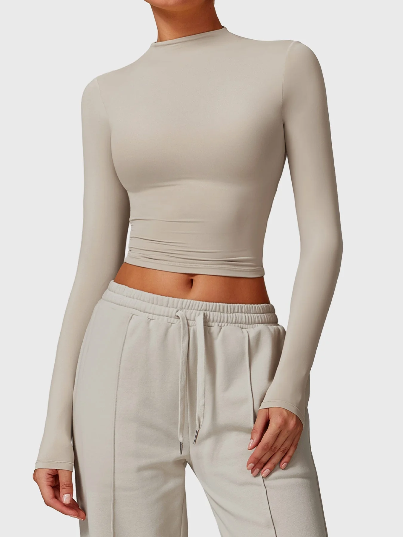 Ironfit Turtle Neck Long Sleeve Crop Top - Image 18