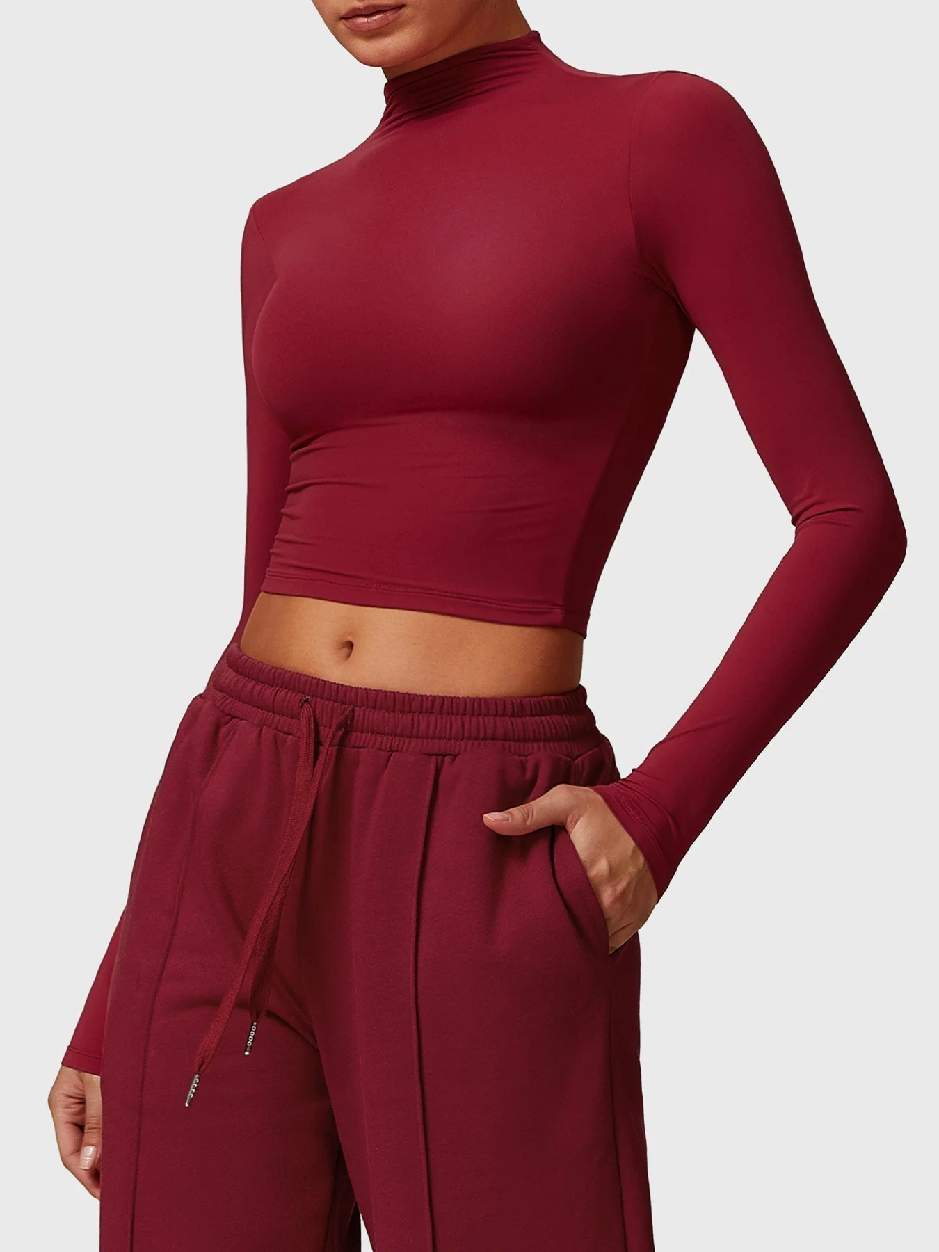Ironfit Turtle Neck Long Sleeve Crop Top - Image 9