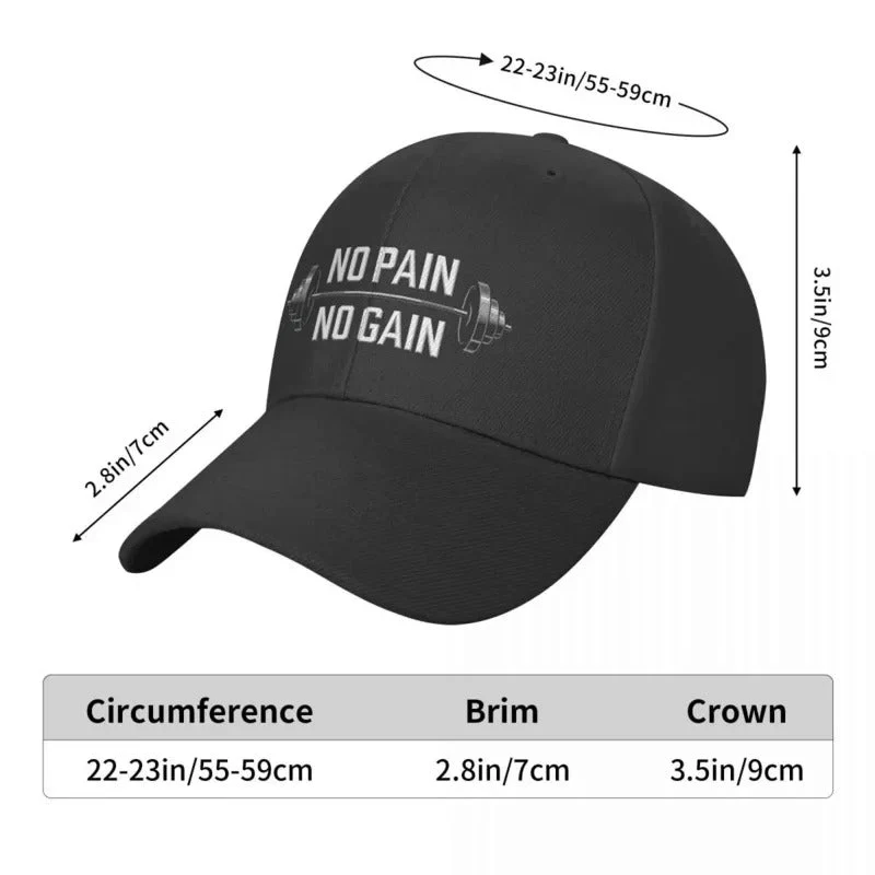 No Pain No Gain Gym Cap - Image 4