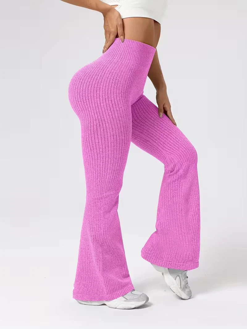 Gestreifte nahtlose Flare-Leggings - Image 13