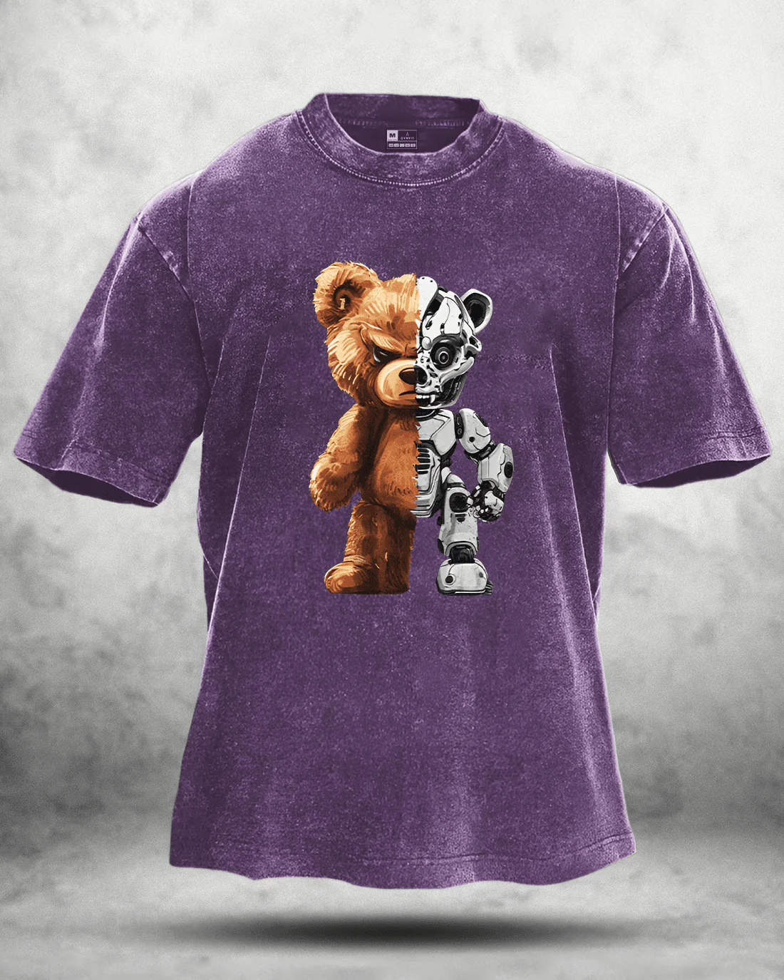 ROBOT BEAR WASHED T-SHIRT - Image 7