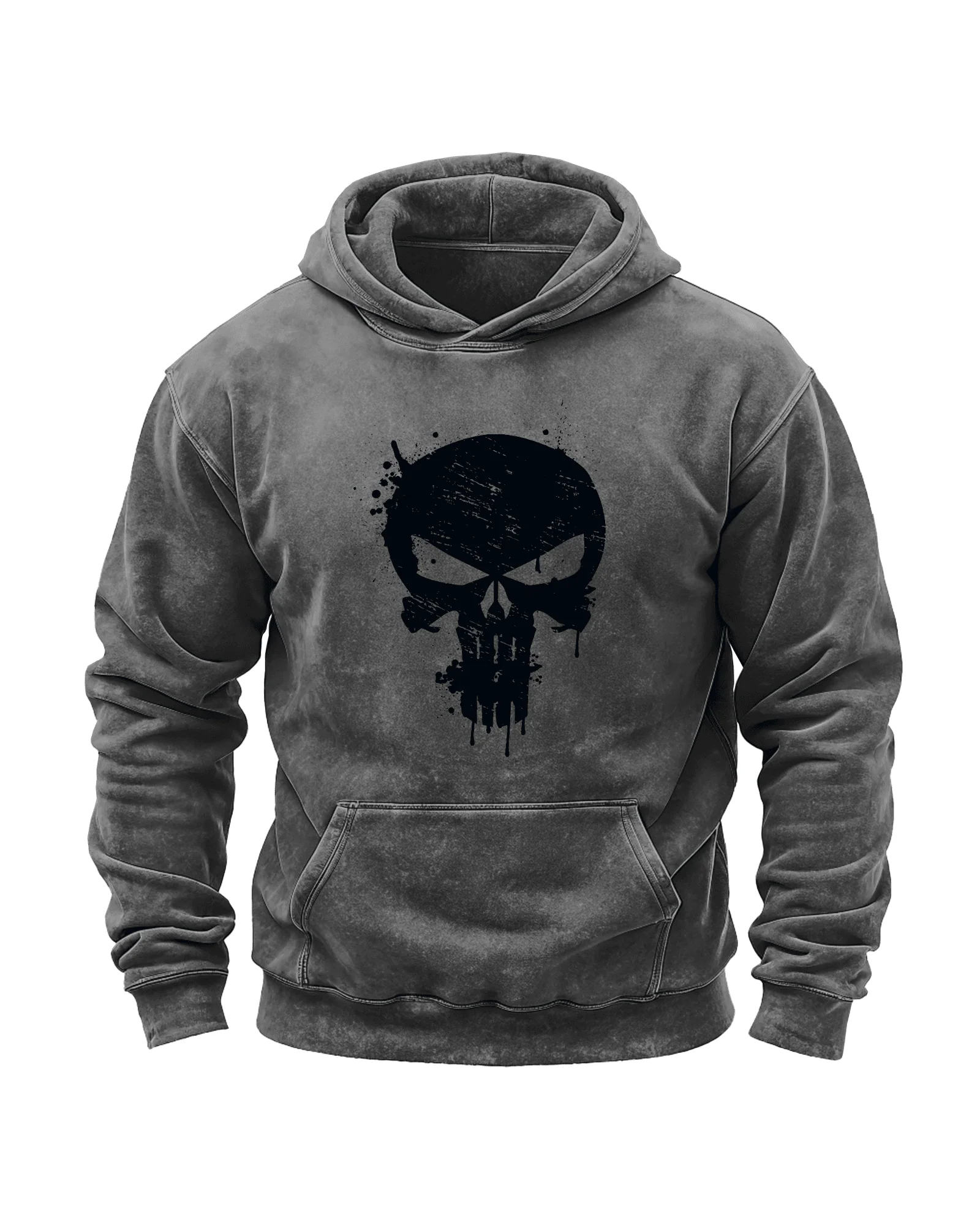 SKULL WASHED HOODIE - Image 3