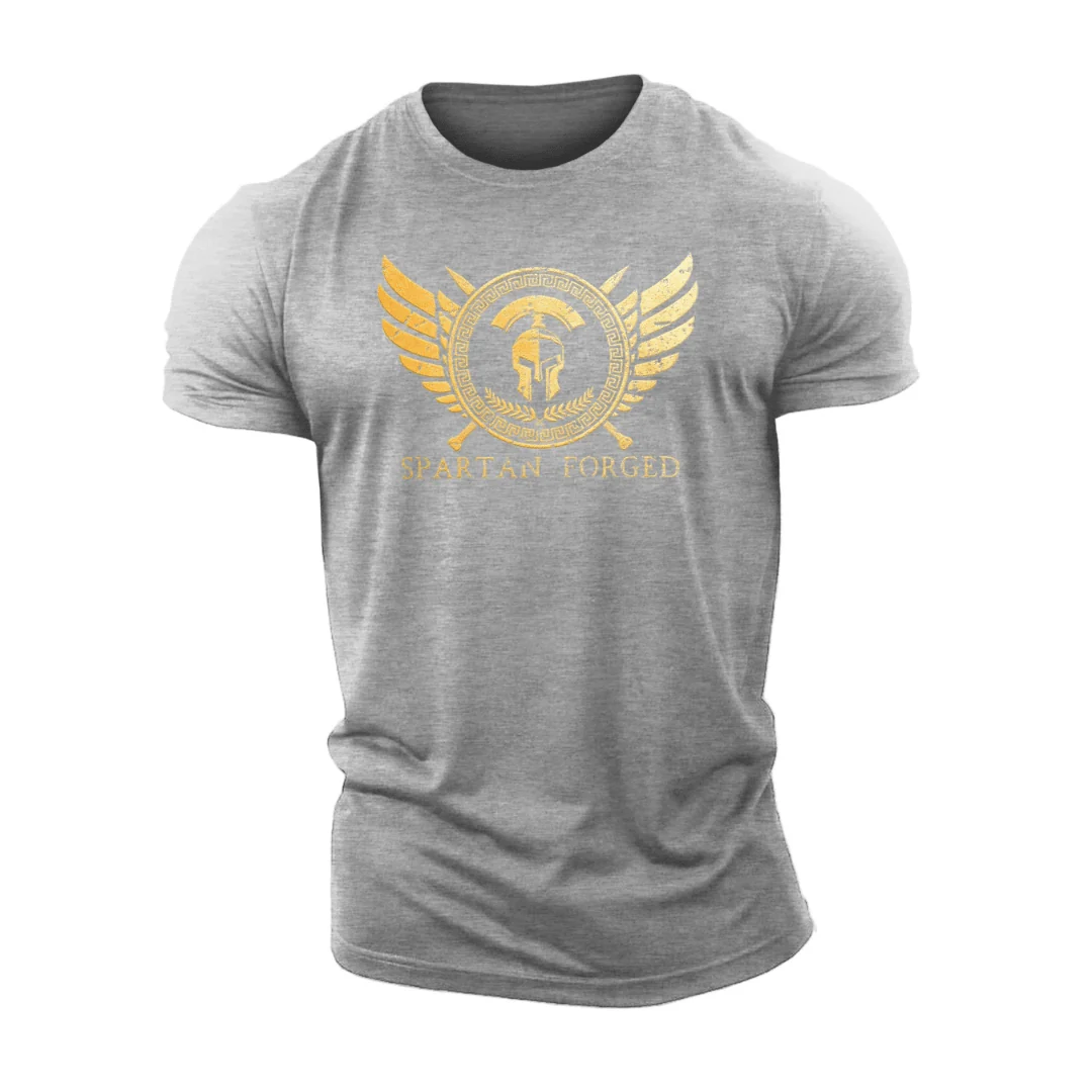 Spartan Forged Chest Emblem Gold - Gym T-Shirt - Image 7