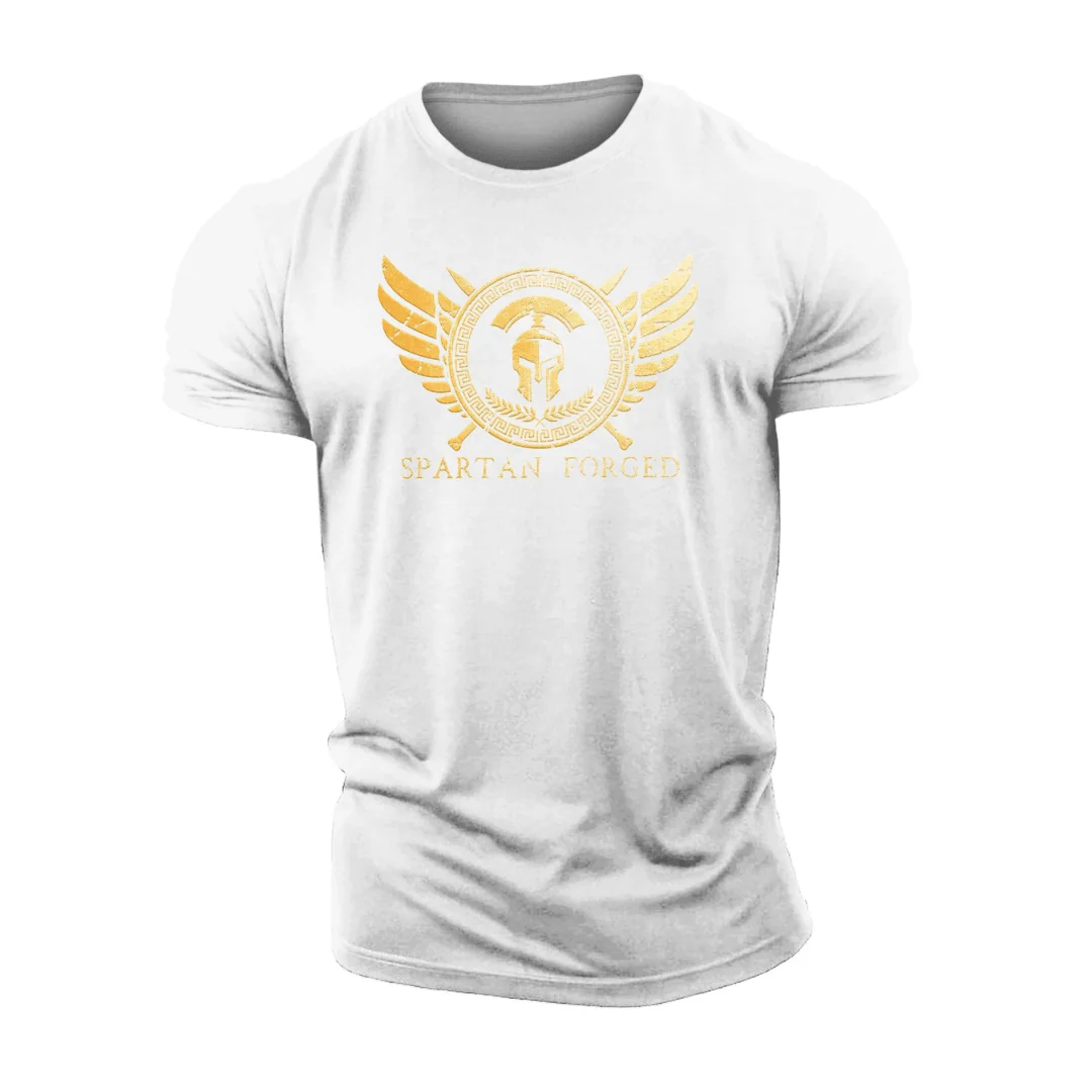 Spartan Forged Chest Emblem Gold - Gym T-Shirt - Image 9