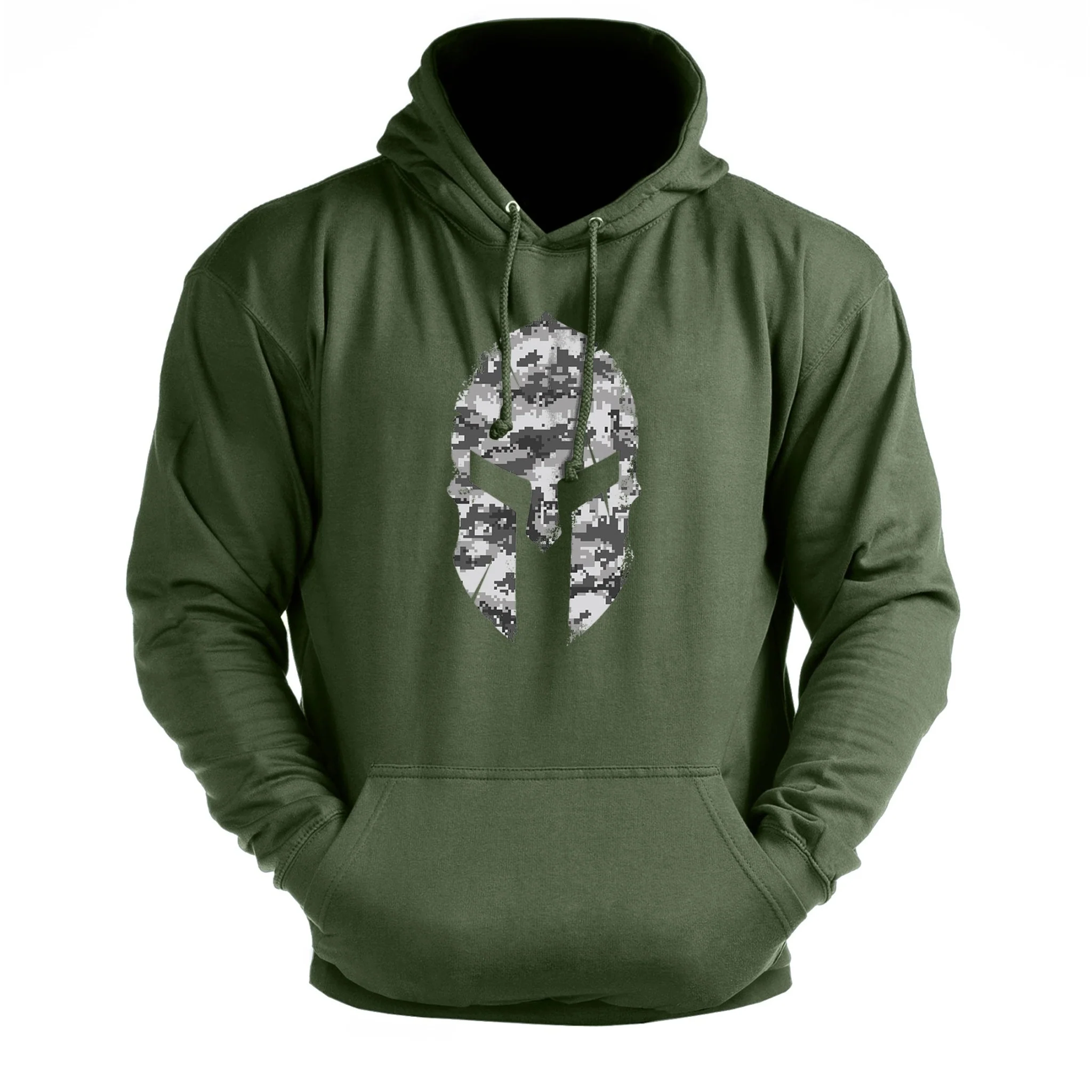 Spartan Helmet Winter Camo Hoodie - Image 3