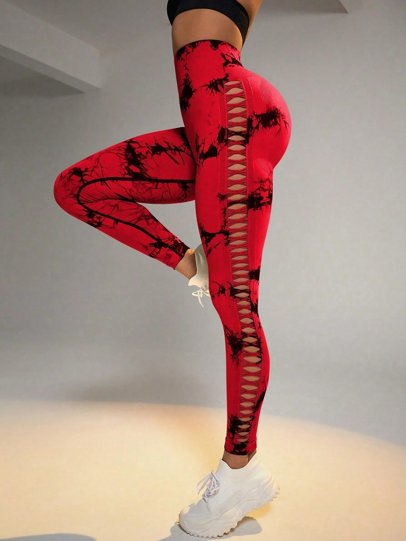 Tie-dye Raw Seamless Leggings - Image 12