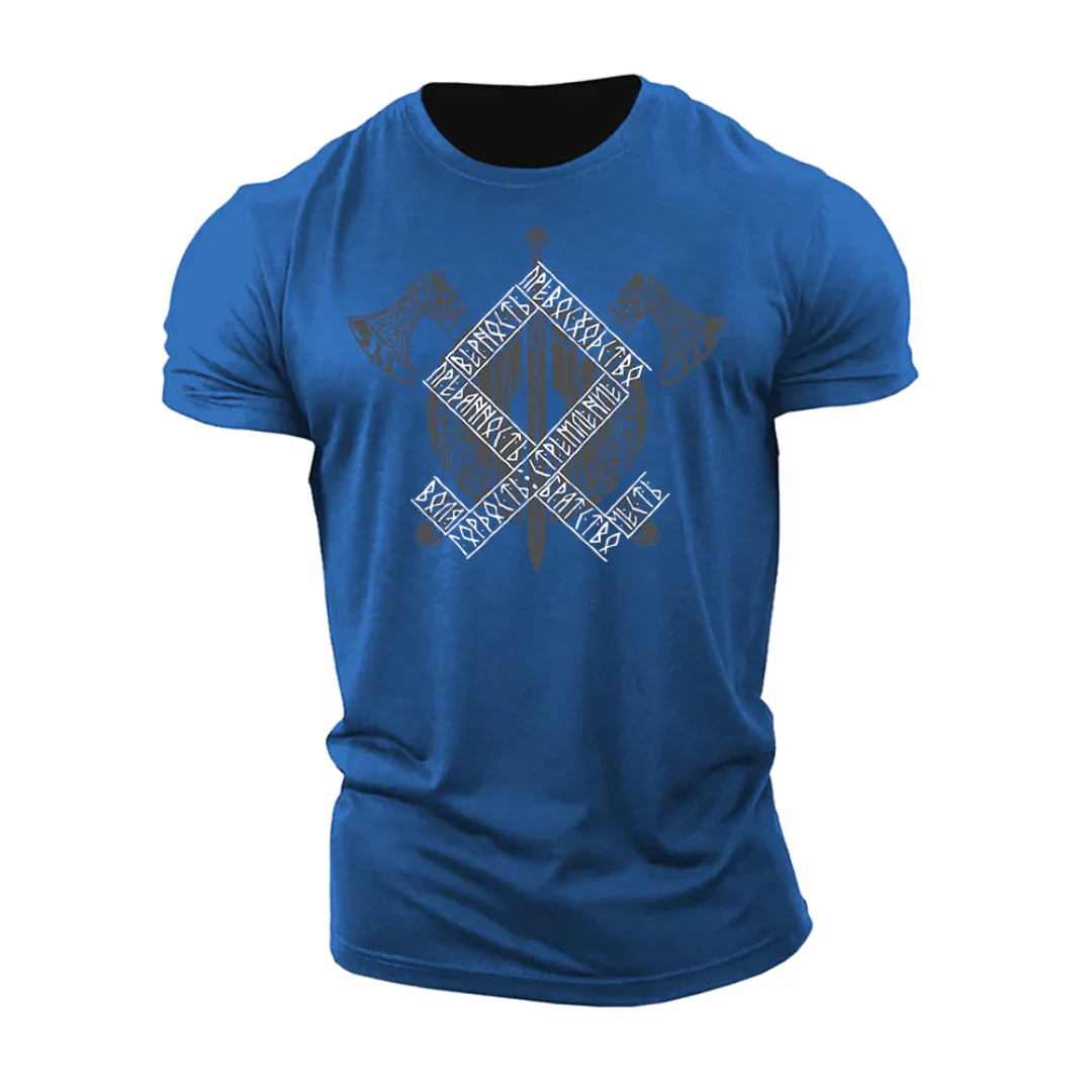 Viking Axes Runes T-Shirt - Image 6