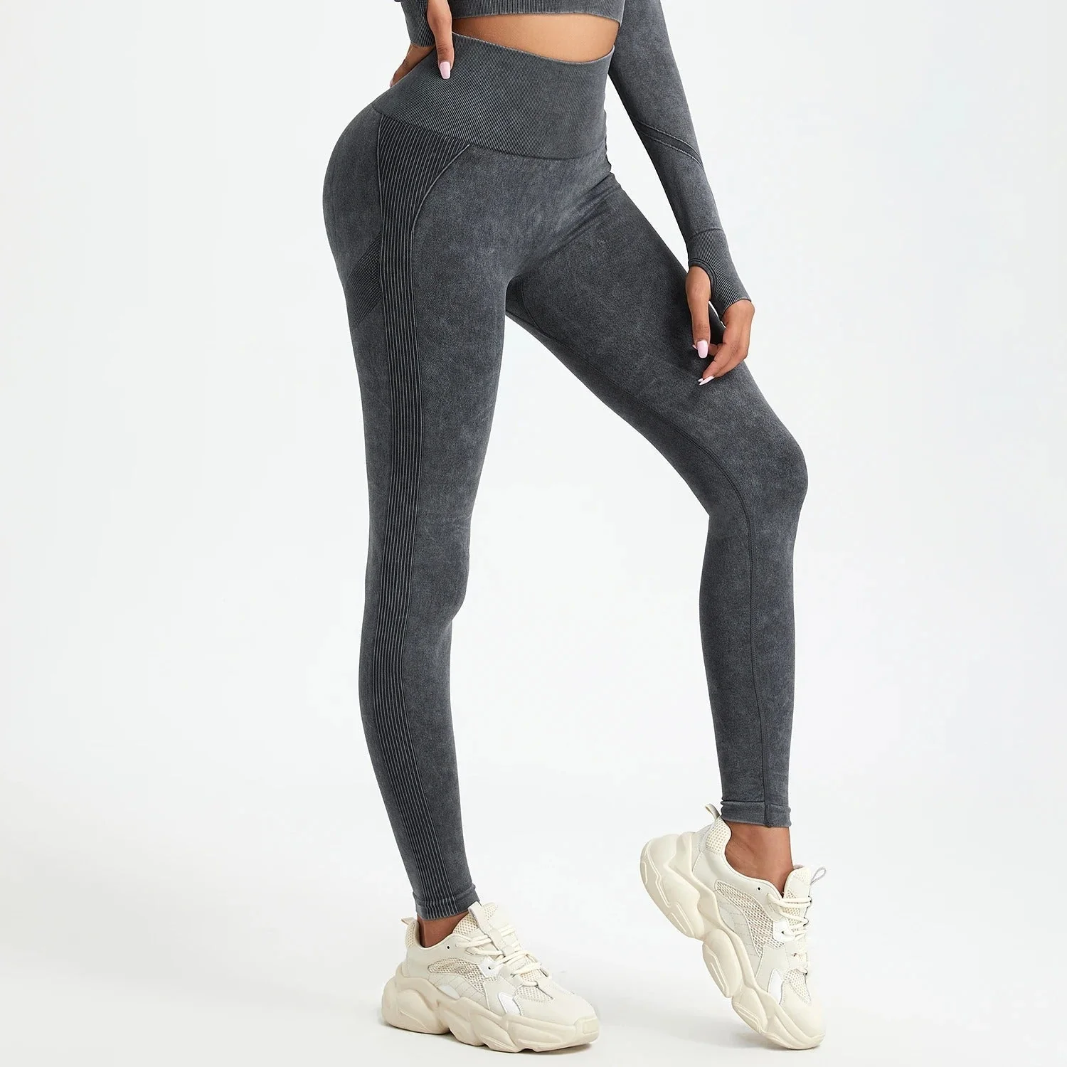Washed seamless push-up Leggings - Image 2