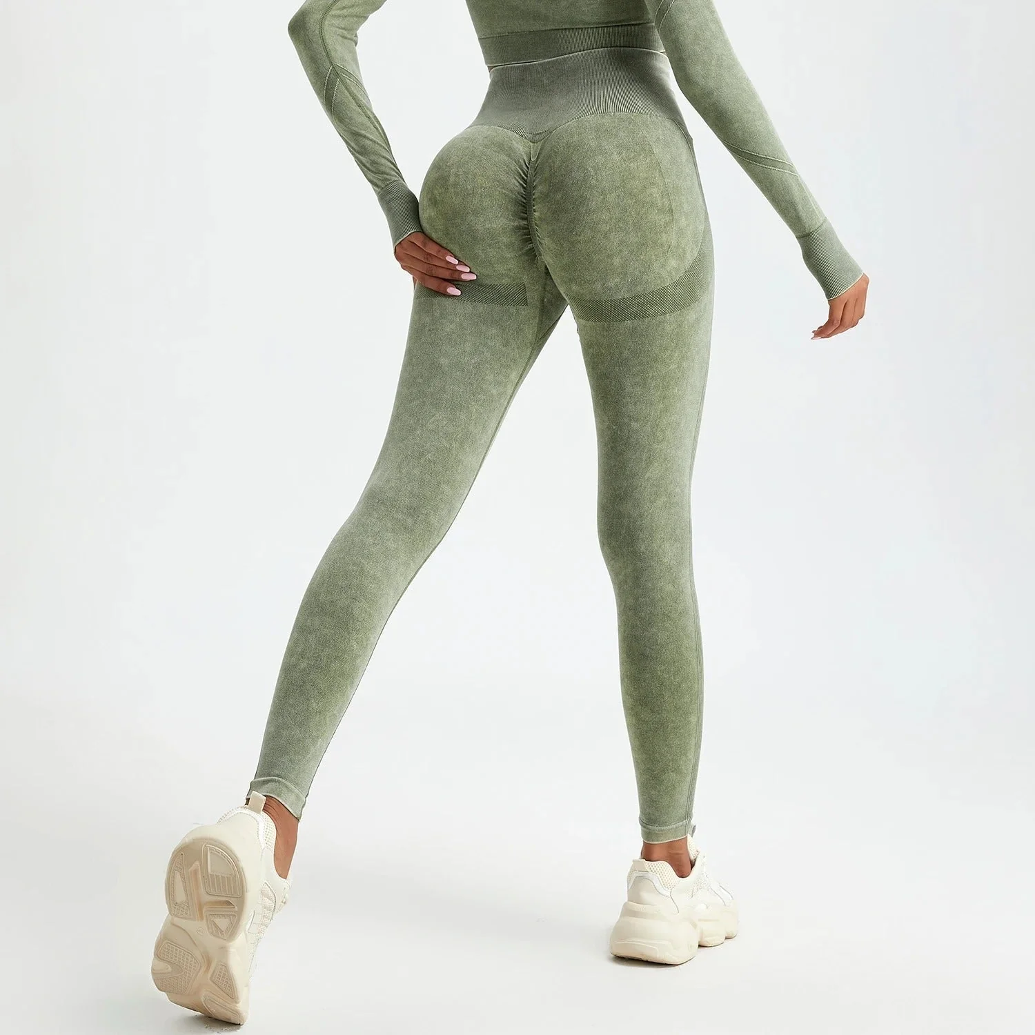 Washed seamless push-up Leggings - Image 5