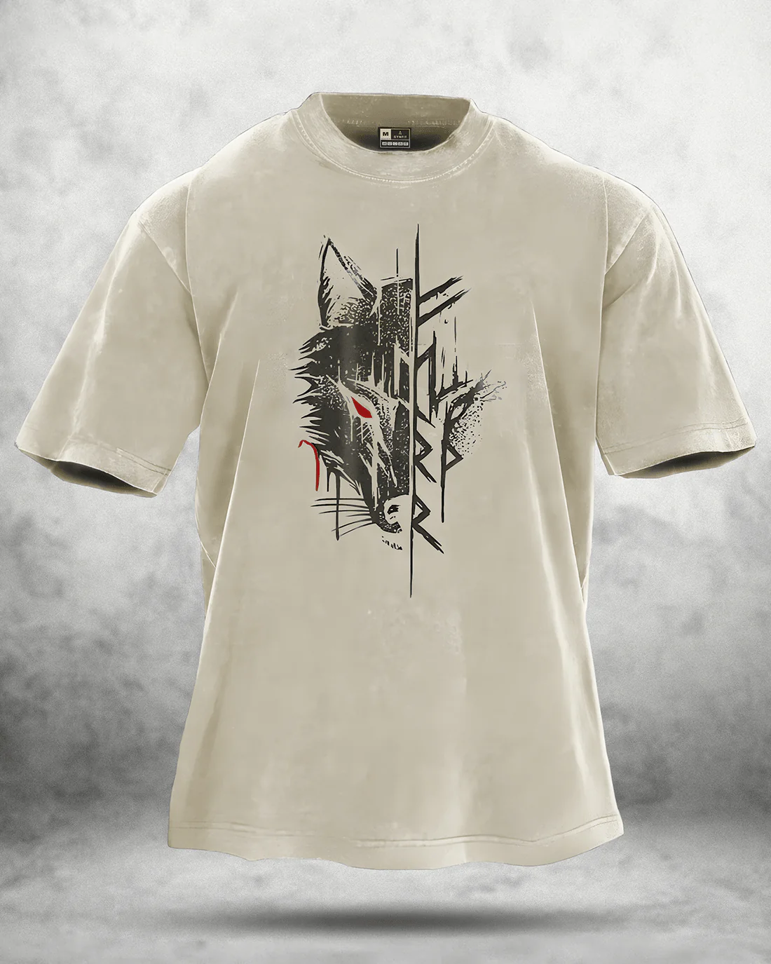 WOLF RED EYE WASHED T-SHIRT