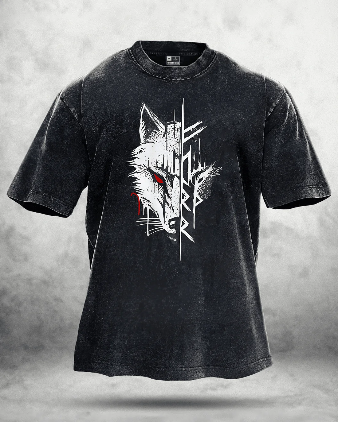WOLF RED EYE WASHED T-SHIRT - Image 2