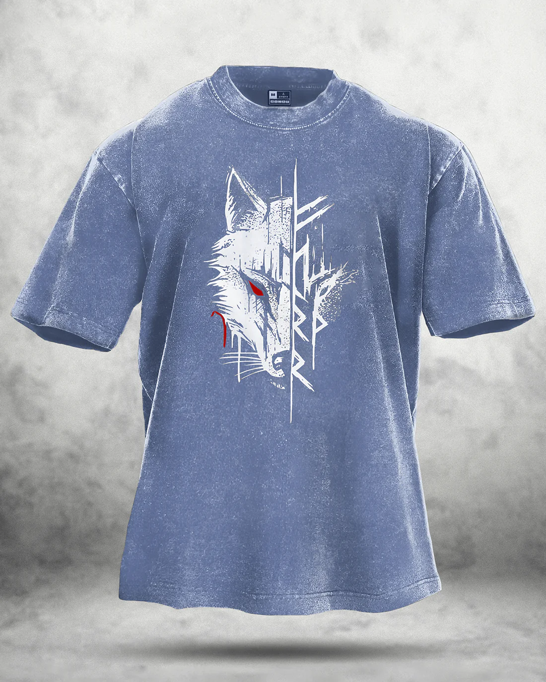 WOLF RED EYE WASHED T-SHIRT - Image 3