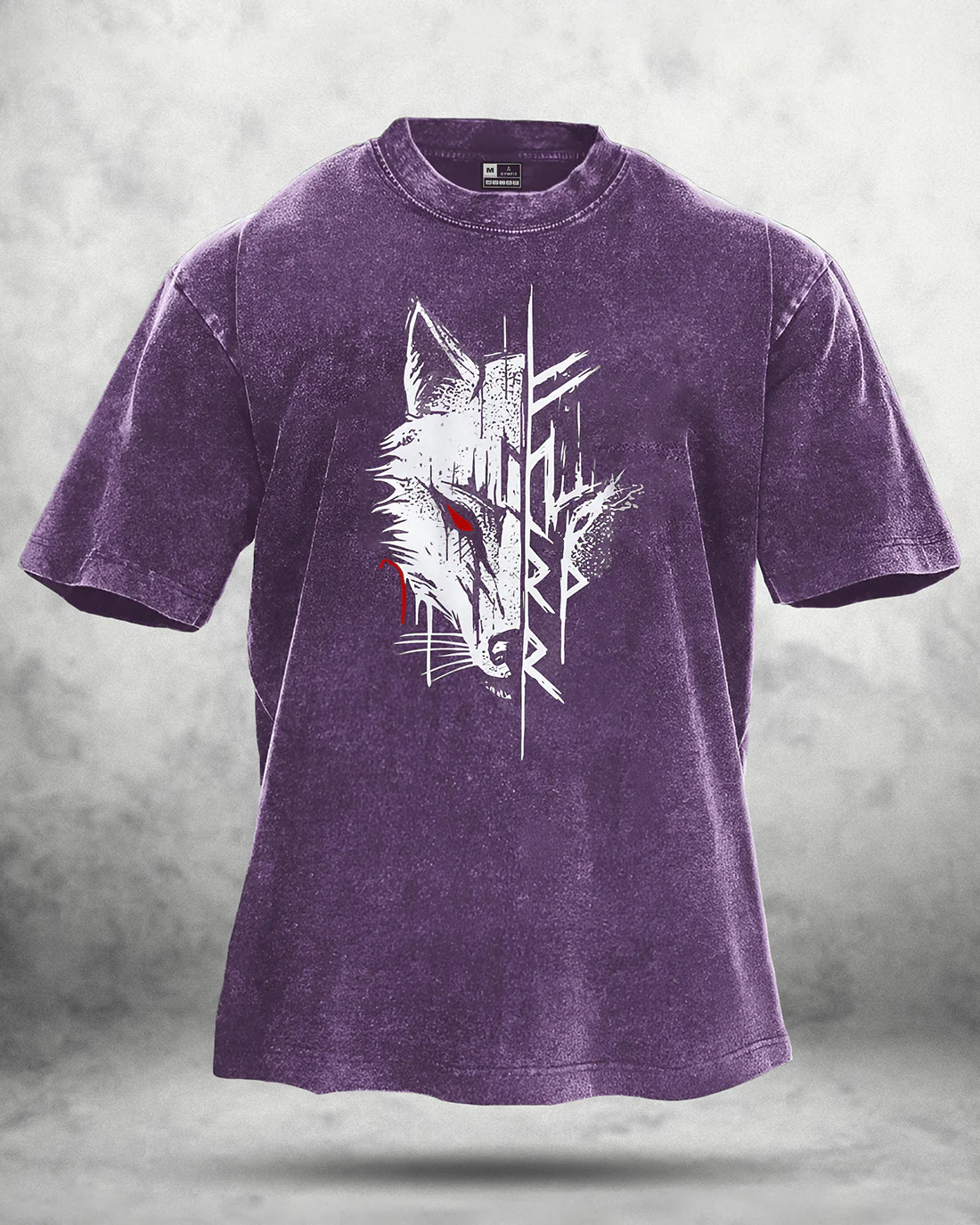 WOLF RED EYE WASHED T-SHIRT - Image 4
