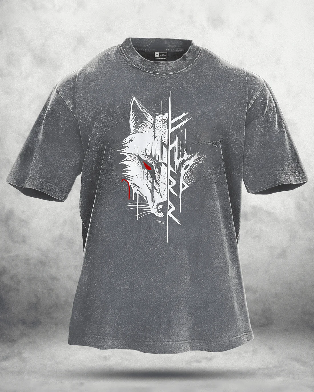 WOLF RED EYE WASHED T-SHIRT - Image 6