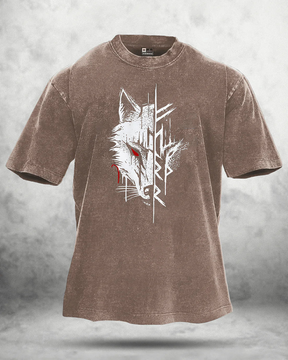 WOLF RED EYE WASHED T-SHIRT - Image 7
